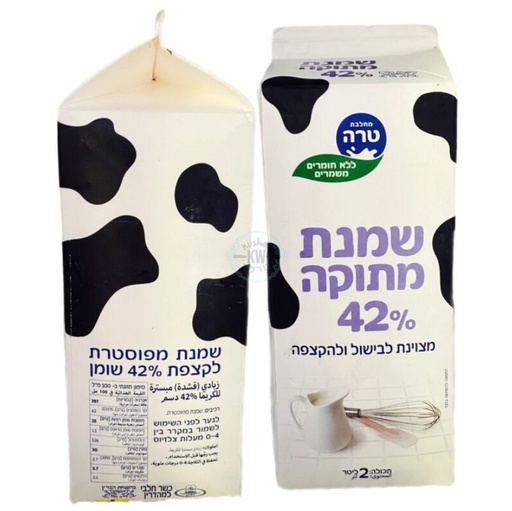 [FRZ-0114] שמנת מתוקה לקצפת (חלבי) טרה 2 ליטר