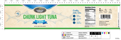 [DRY-1284] Chunk Lite Tuna Packed In Water California Delight 1.88 kg