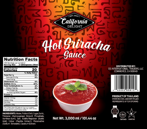 [DRY-1399] Sriracha Sauce California Delight 3 lt
