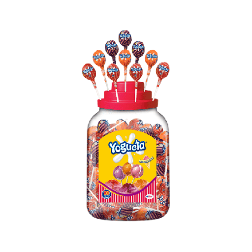 [DRY-1568] Lollipop Fruit Ice Cream with bubblegum Yogueta 20 gr
