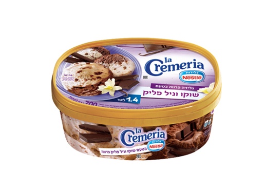 [FRZ-0258] la Cremeria Choco Vanila Flick (Parve) Ice Cream Nestle 1.4 Lt