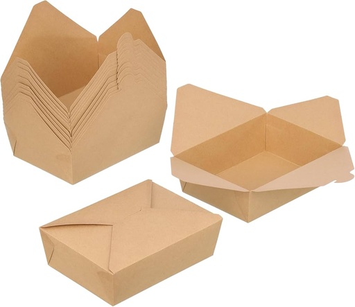 [DSP-0196] Takeaway Square Paper Box1300 ml 200 Units