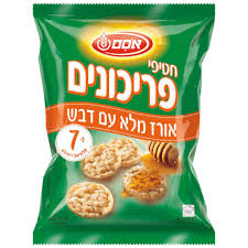 [DRY-1724] פריכיות אורז טעם דבש אסם 80 גרם