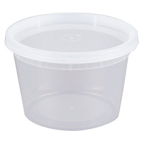 [DSP-0058] Round Plastic Box 500ml with Lids China 480 Units