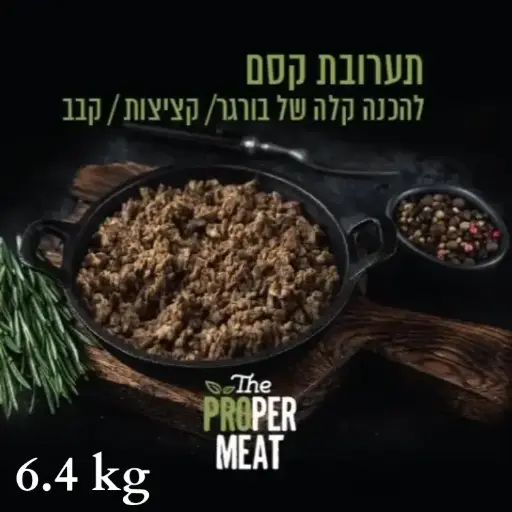 [DRY-1772] תערובת קסם להכנה קלה בשר טבעוני טחון להמבורגר / קבב / כדורי בשר פרופר מיט 6.4 קילו