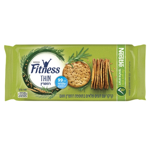 [DRY-2033] Whole Wheat Thin Cracker Rosemary and Garlic (EN) Fitness 140 gr