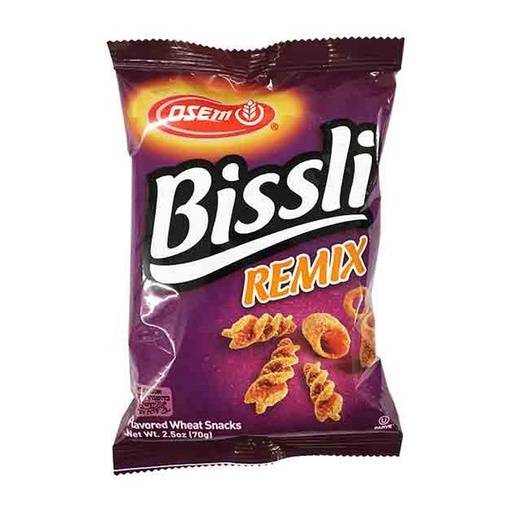 [DRY-0536] Bissli Remix BBQ and Smokey Mixed Flavors Wheat Snack Osem 70 gr